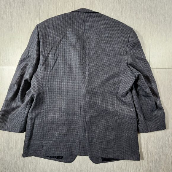 Pronto Uomo Sport Coat Blazer Suit Jacket Houndstooth Blue 40 Short - Picture 6 of 12